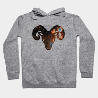 Aries Goat Head Cosmic Galaxy Hoodie